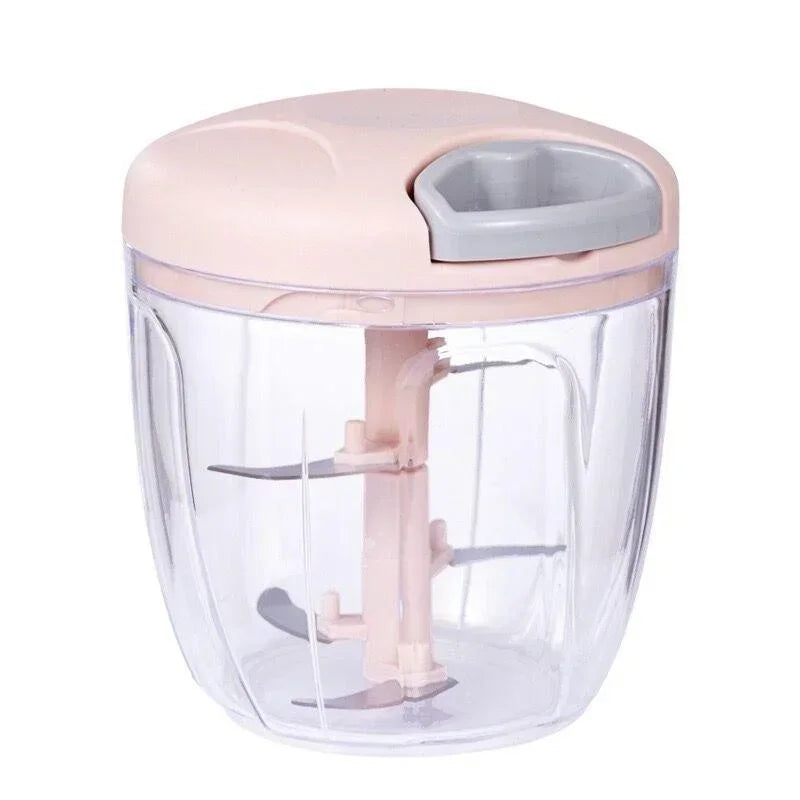 Novo triturador de cebola vegetal cortador cozinha acessórios 500/900ml manual picador carne alho chopper girar alho imprensa